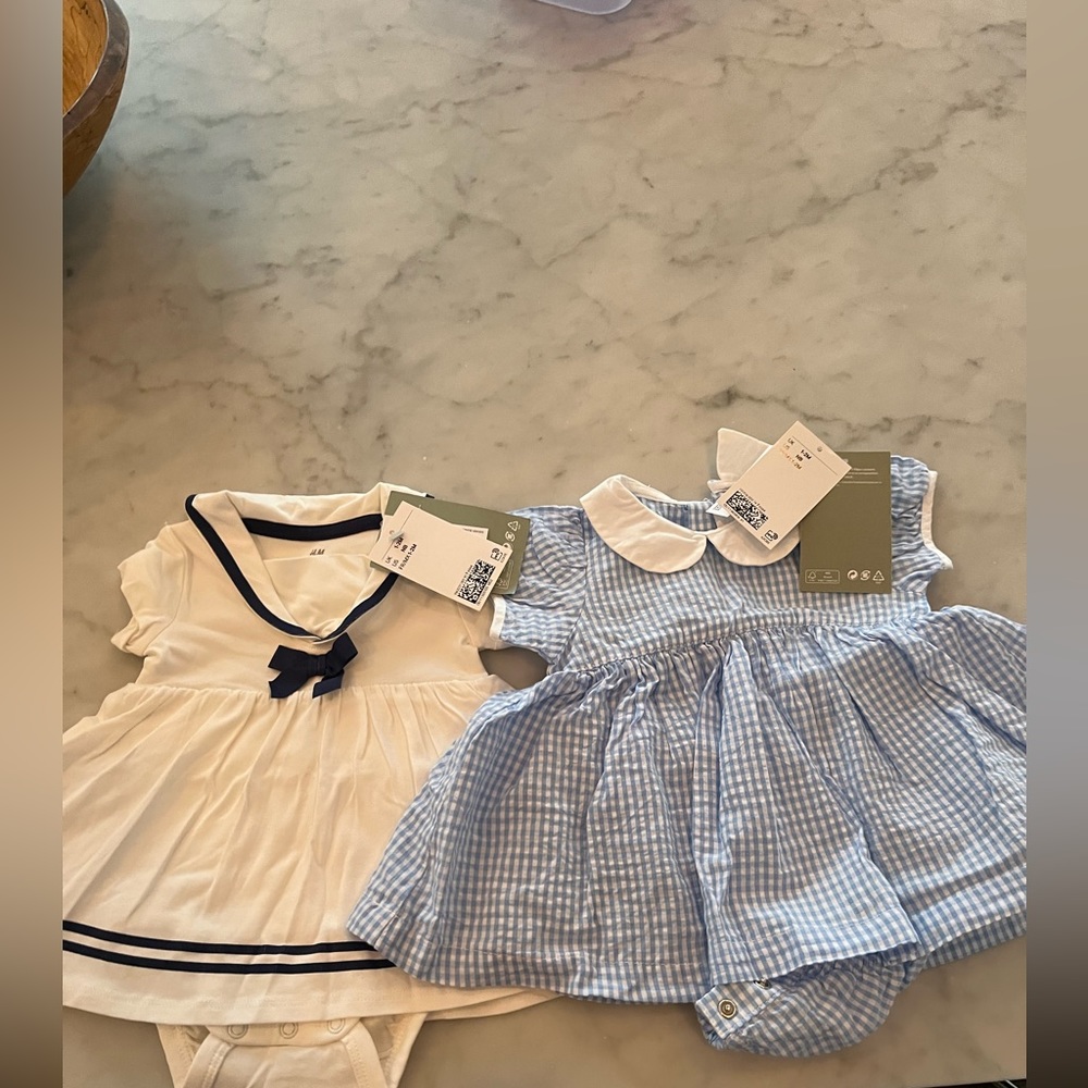 2 NWT H&M Newborn Dresses